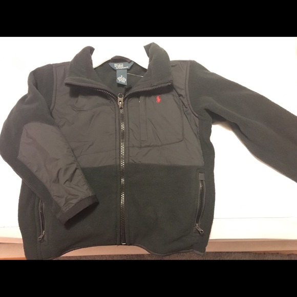 Black Polo Ralph Lauren little boys zipper coat - Picture 2 of 4